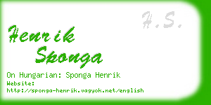 henrik sponga business card